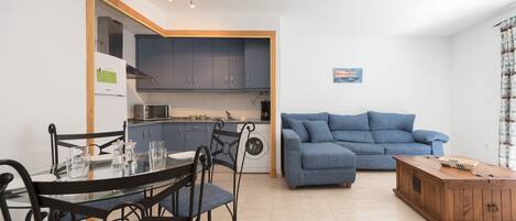 Dining room and kitchen area