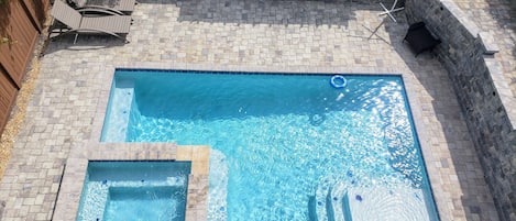 Take a dip in the pool after you walk back from the beach!