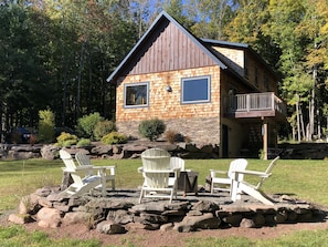 Fire pit with seating for 6