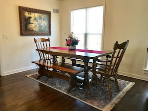 Large, spacious eating area for family gatherings