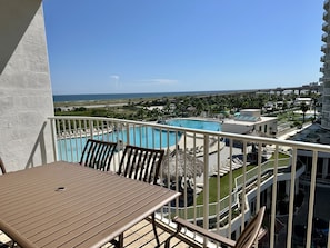 Gulf views and pool views from our balcony!