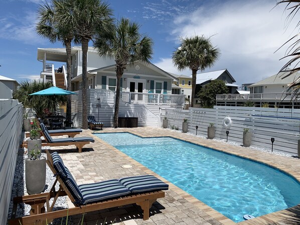 Sea La Vie in the heart of Grayton Beach. Private salt water pool with Loungers
