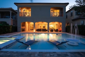 A luxury pool perfect for an evening swim (please see daylight pictures for updated pool/patio layout)