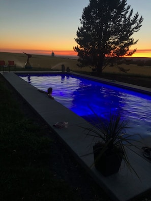 The pool at sunset