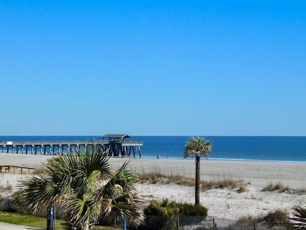 Views of the Tybee Island Pier and South Beach from your balcony.