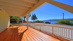 Spacious Downstairs Deck with Lake View