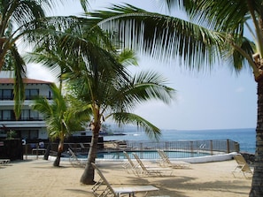  solar heated pool and private beach