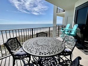 Lots of seating on our balcony!