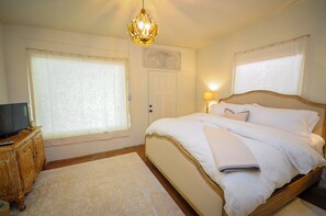 Hungarian down pillows, black out shades & cashmere throws...