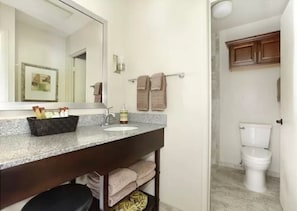 Spacious washroom & separated new walk in shower/toilet room for privacy