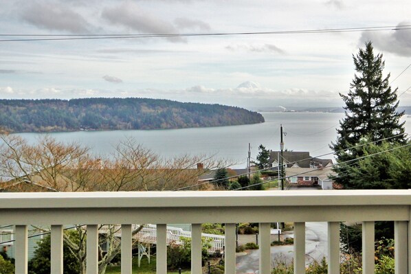 View of ever changing sea traffic through Colvos Passage to Bremerton ports