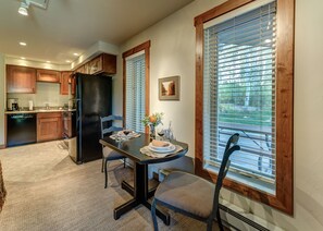 Small 2 person dining area in our Steamboat Condo