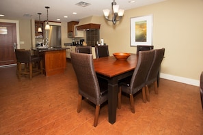 Spacious dining table for entertaining