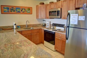 Luxury remodeled and fully stocked kitchen