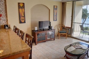 Flat screen TV with elegant decor