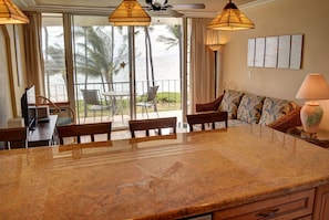 View of the ocean from kitchen