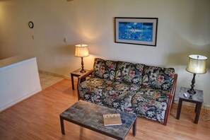 Comfortable sofa sleeper in the living room