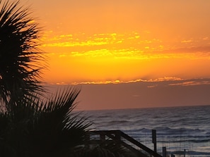 Sunrise from balcony during December or January