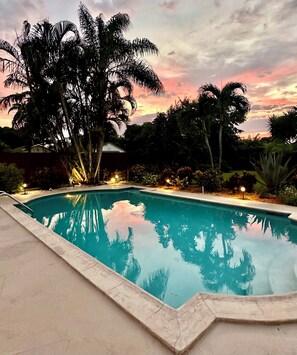 Pool at Sunset
