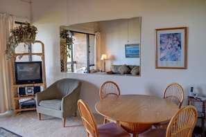 Dining table with seating for four