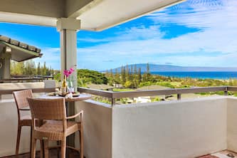 Blue oasis villa with ocean view on golf course