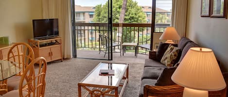 Beautiful living area open to lanai