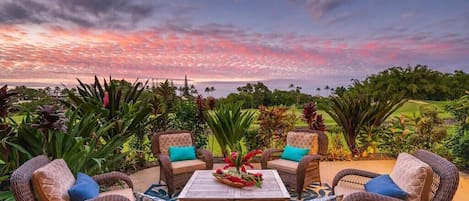 Experience Kauai ~ The Furnished Patio & Stunning Tropical Sunsets