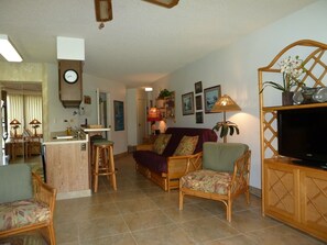 Living Room - Living room, futon pictured here is now a twin size daybed.