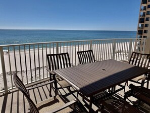 Seating for 6 at the table on the HUGE 300 sq ft balcony!...
