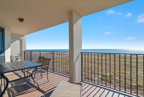 Private Covered Balcony Overlooking the Gulf