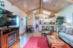 Indoor - Living Room with large TV for movie nights!