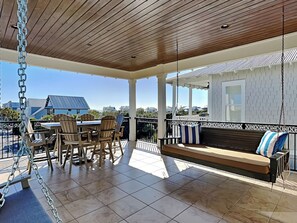 Furnished Third Floor Covered Balcony with Gulf View