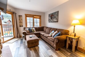 Living area with access to private balcony