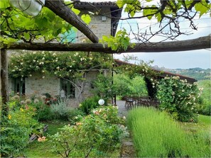 Springtime at the Enchanted House - a view from the pergola