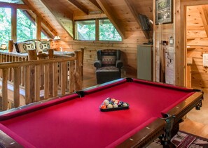 Enjoy a game of pool in the loft