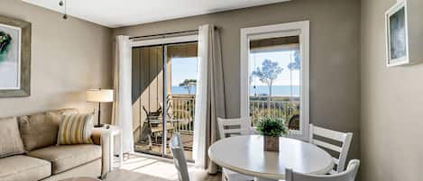 Ocean Dunes Villa 312 - Ocean front view. - Enjoy the Ocean Front view from the Living room and Dining room.
