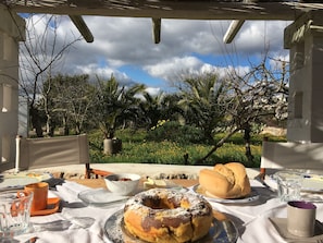 Breakfast in the patio
