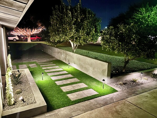 Front Yard at night.