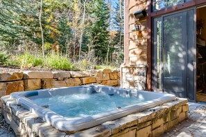 Relaxing private jetted hot tub in the comfort of your own back yard