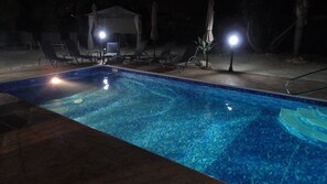 The pool - just as inviting at night
