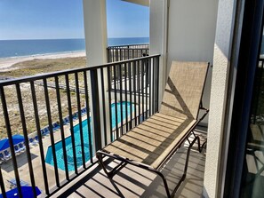 Take in the view, or just close your eyes and listen to the Gulf waves crash from this chaise lounge!