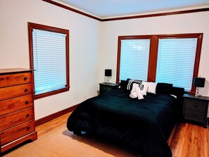 Bedroom 1. All 3 bedrooms have queen beds.  (all 4 if you rent downstairs too) 