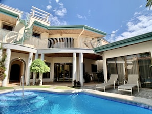 View of courtyard suits by the pool