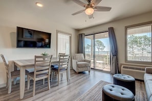 Ocean Dunes 317 - Dining Area - Enjoy your favorite shows on the new flat screen TV.