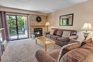 living area and balcony