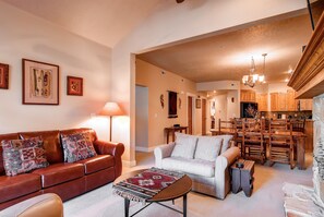 Open living dining kitchen - ParkCityLodging_TownPointe303B_Living_2