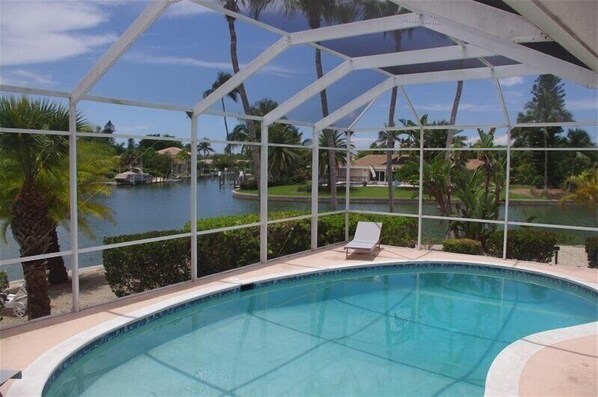 Electric & Solar Heated Pool overlooking the water