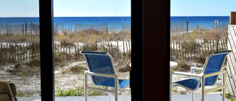 Utsikt mot havet/stranden