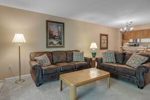 Lots of room for the entire family to relax.