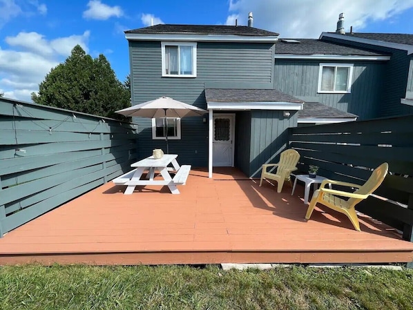 Sunny summer deck